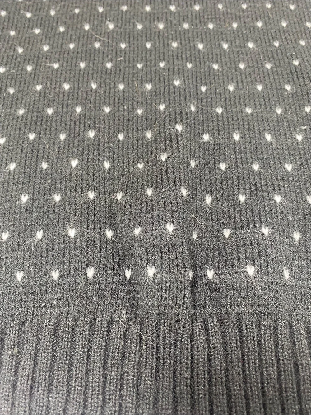 VTG Black and White Polka Dot Crew Neck pullover Sweater Size M